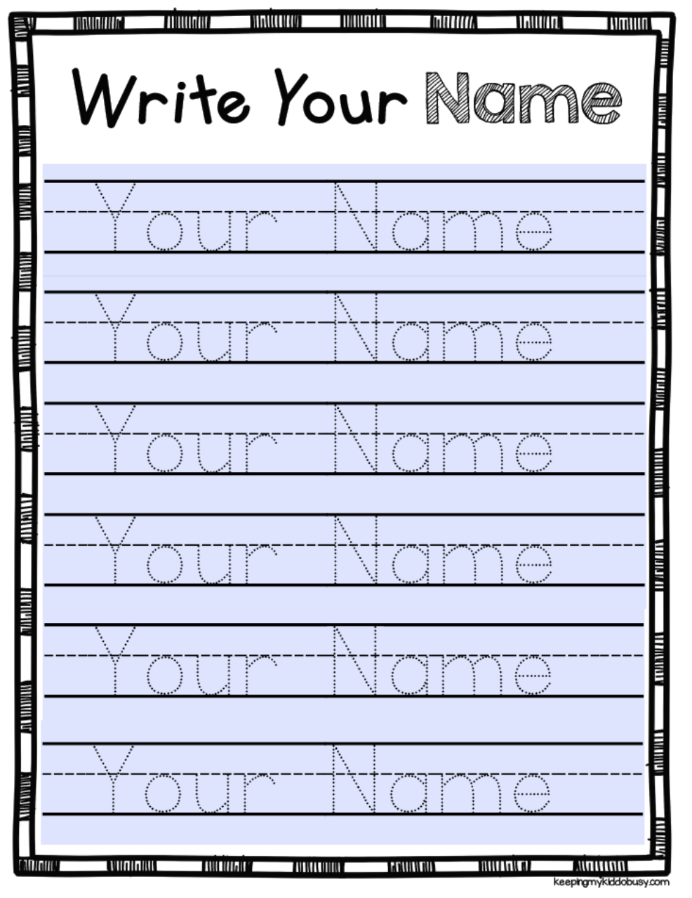 Free Editable Name Tracing Worksheet - 5 Day | Madeteachers throughout Free Printable Preschool Name Tracer Pages