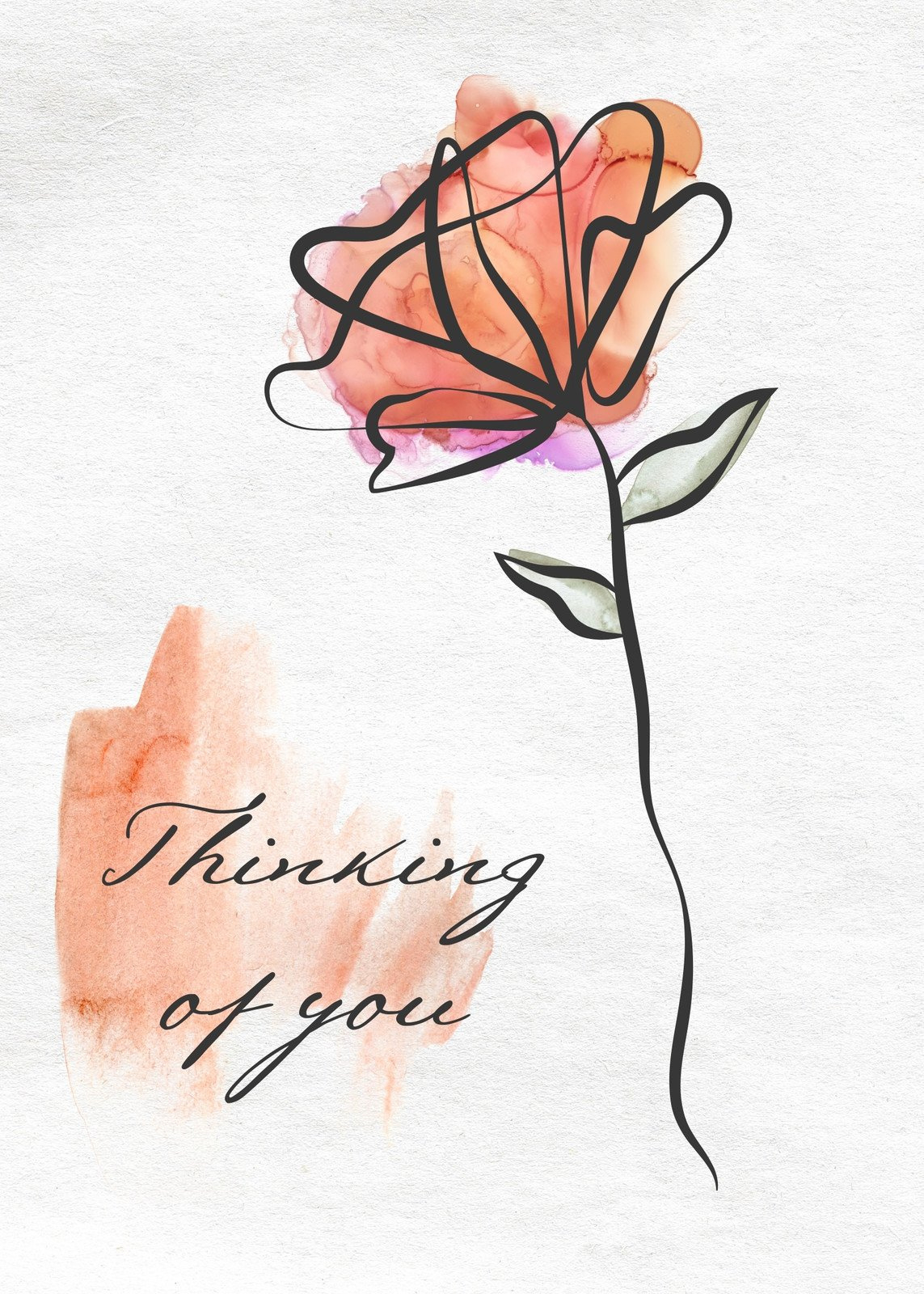 Free, Editable, Printable Thinking Of You Card Templates | Canva for Free Printable Thinking Of You Cards