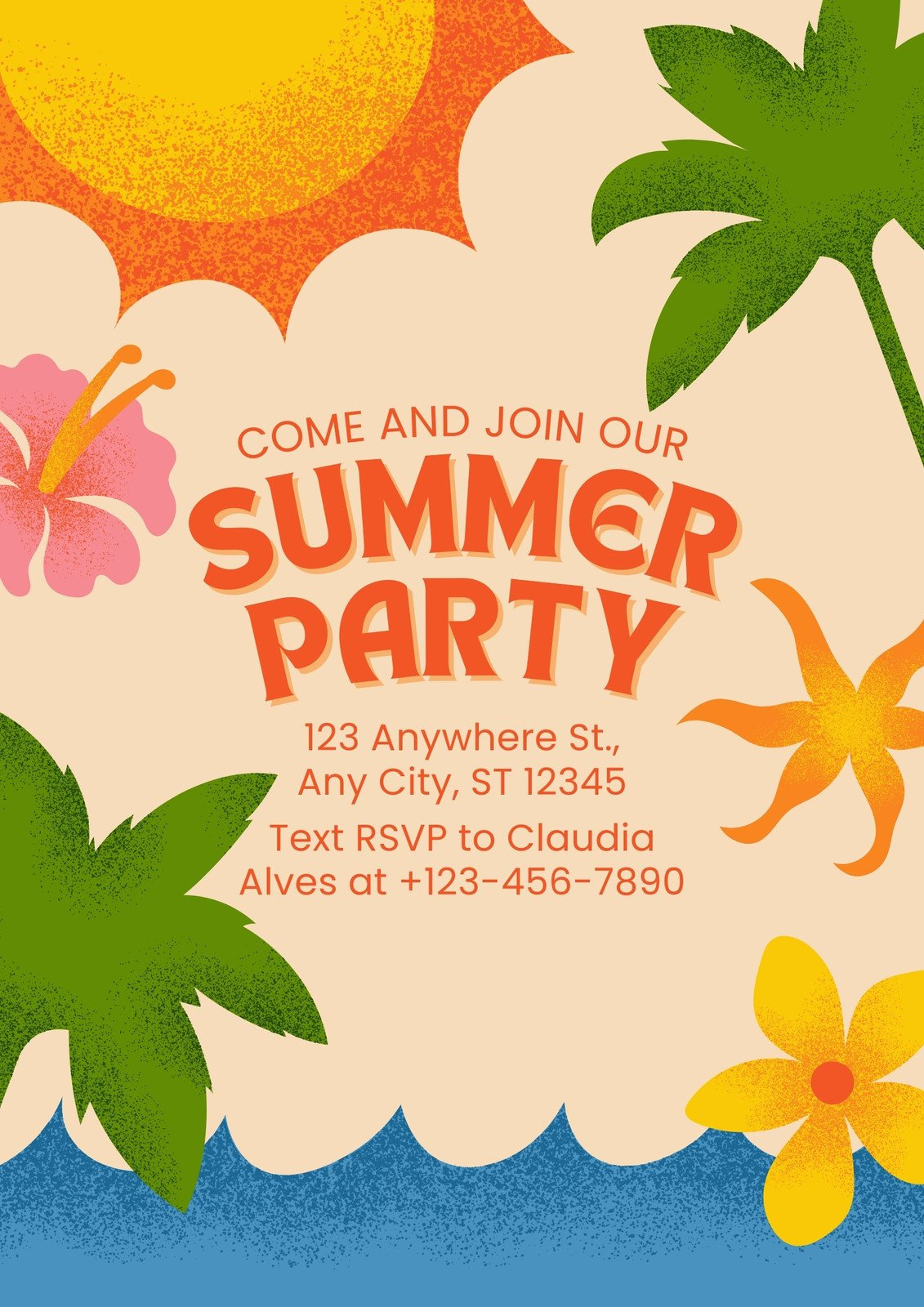 Free, Editable, Printable Tropical Flyer Templates | Canva inside Free Printable Flyers For Parties
