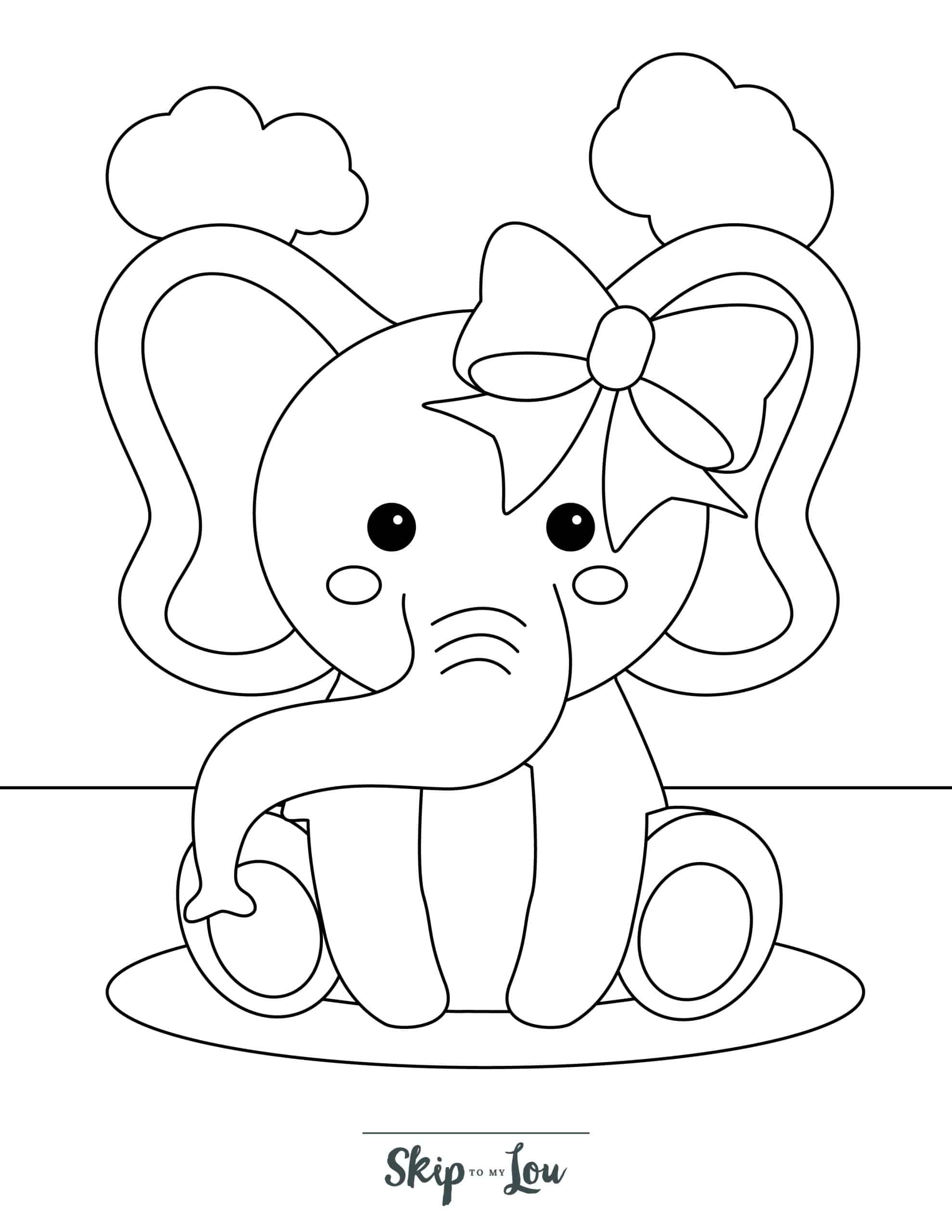 Free Elephant Coloring Pages With Full Book | Skip To My Lou regarding Free Printable Elephant Pictures