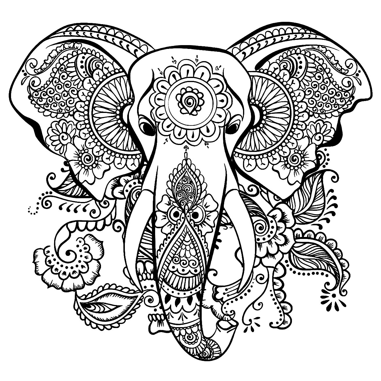 Free Elephant Drawing To Print And Color - Elephant Coloring Pages within Free Printable Elephant Images