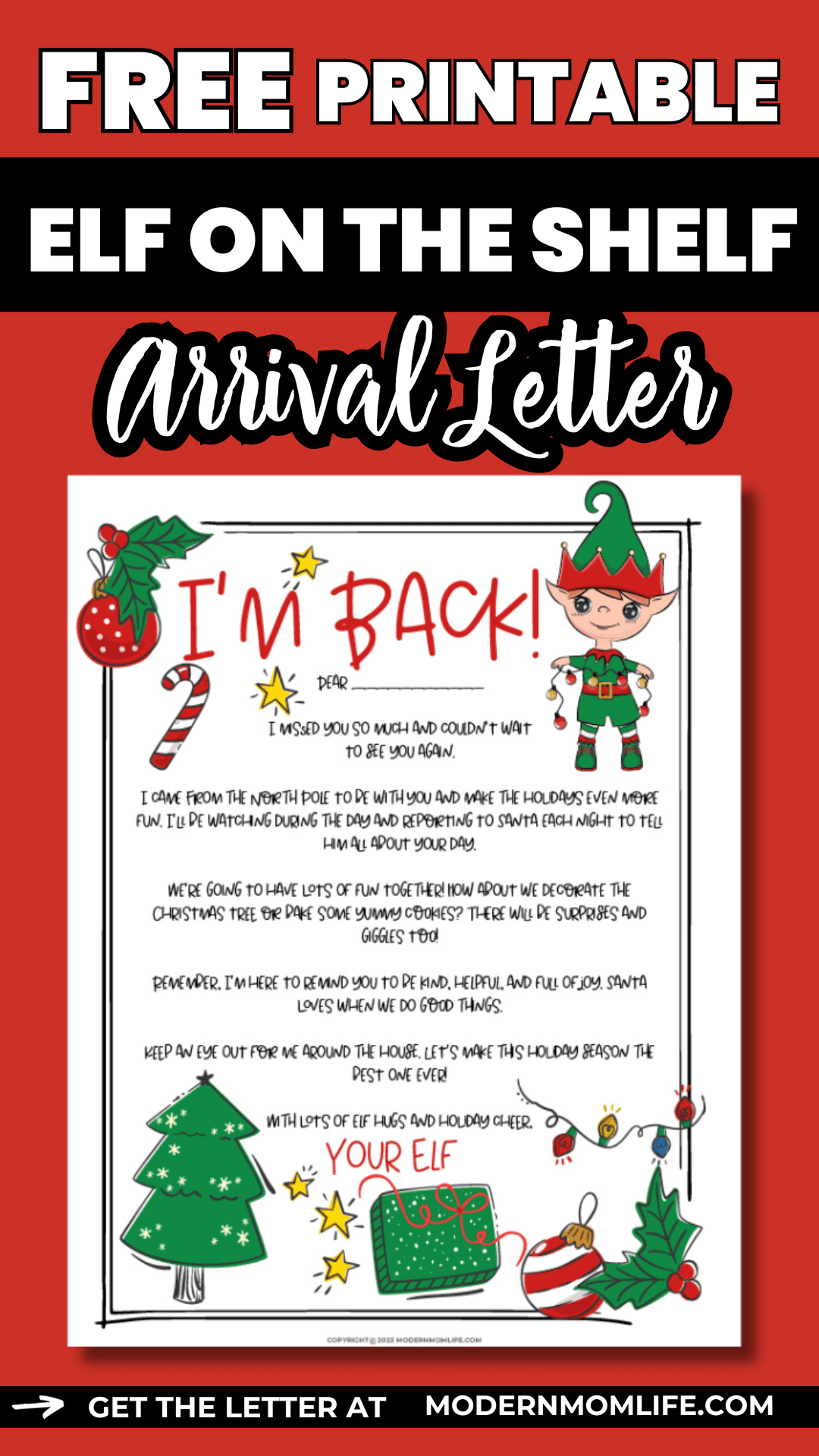 Free Elf On The Shelf Arrival Letter with regard to Free Printable Elf On Shelf Arrival Letter