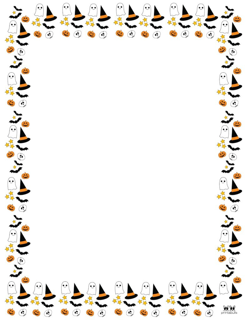 Free Halloween Borders &amp;amp;Amp; Frames | Printabulls - Worksheets Library within Free Printable Halloween Stationery Borders