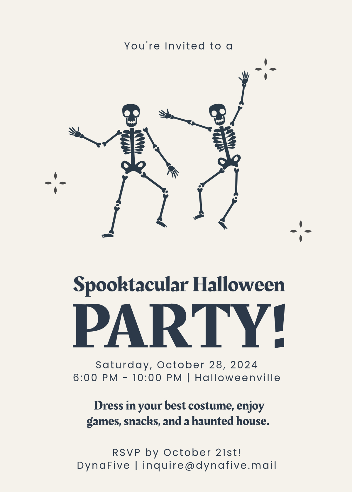 Free Halloween Invitation Templates, Editable And Printable within Halloween Invitations Free Printable Black And White