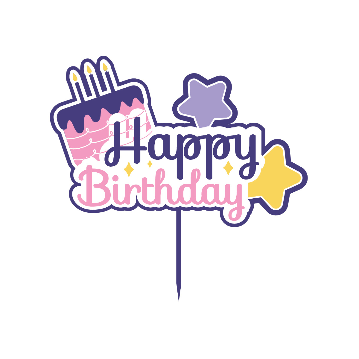 Free Happy Birthday Cake Topper Clipart Template To Edit Online for Free Printable Happy Birthday Cake Topper