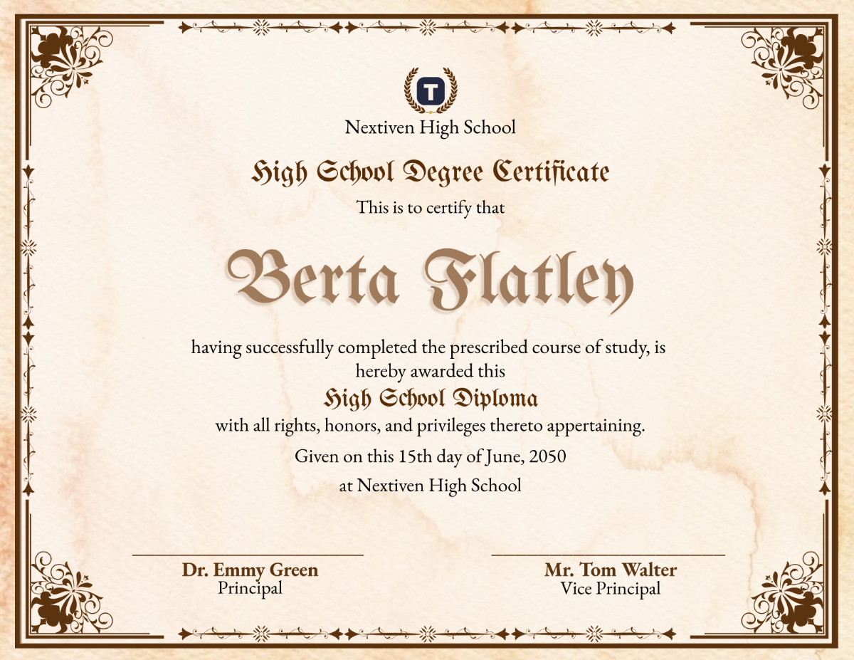 Free High School Degree Certificate Template To Edit Online regarding Free Printable College Degrees