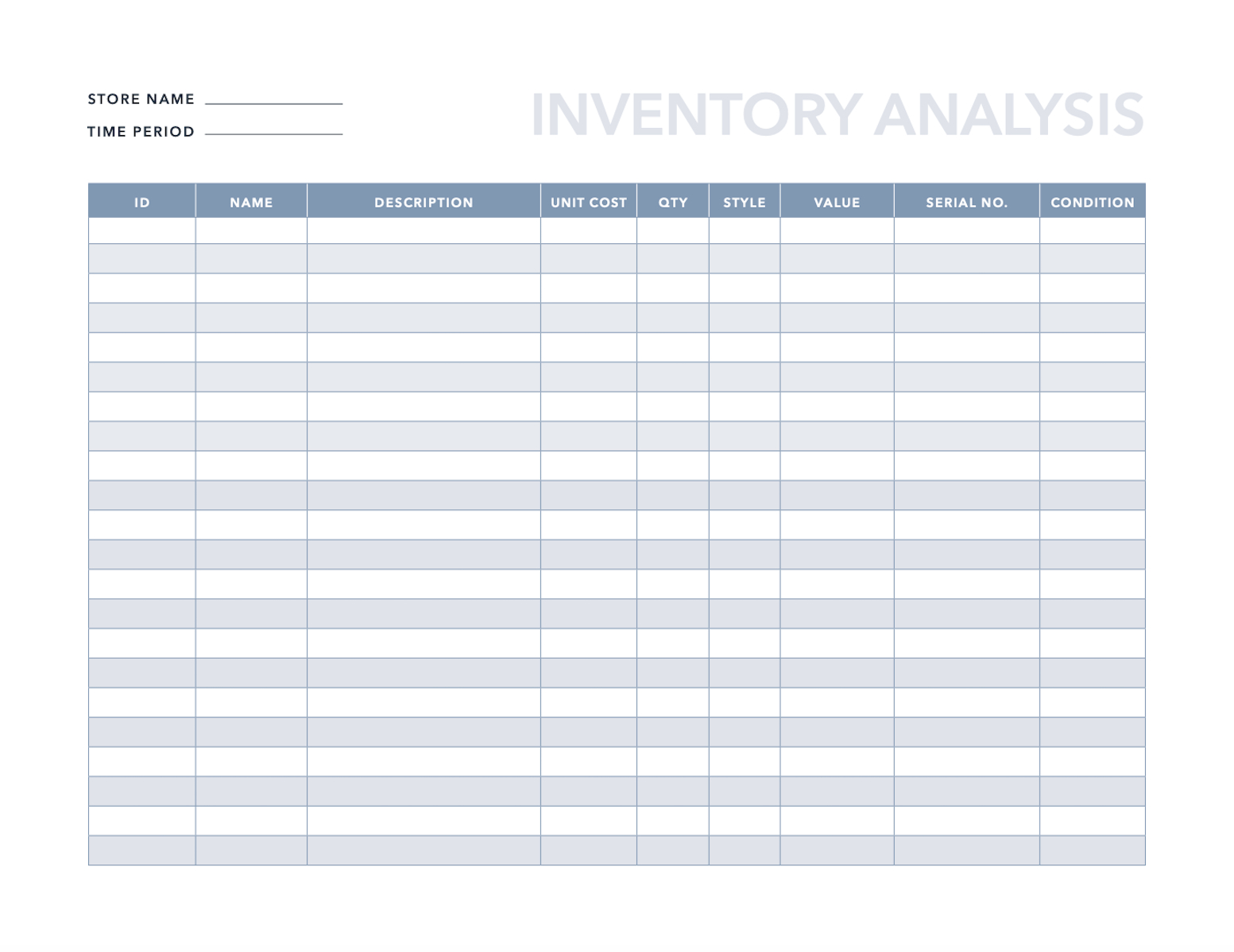 Free Inventory - Excel, Pdf, Google Sheets | Hubspot with regard to Free Printable Inventory Sheets Business
