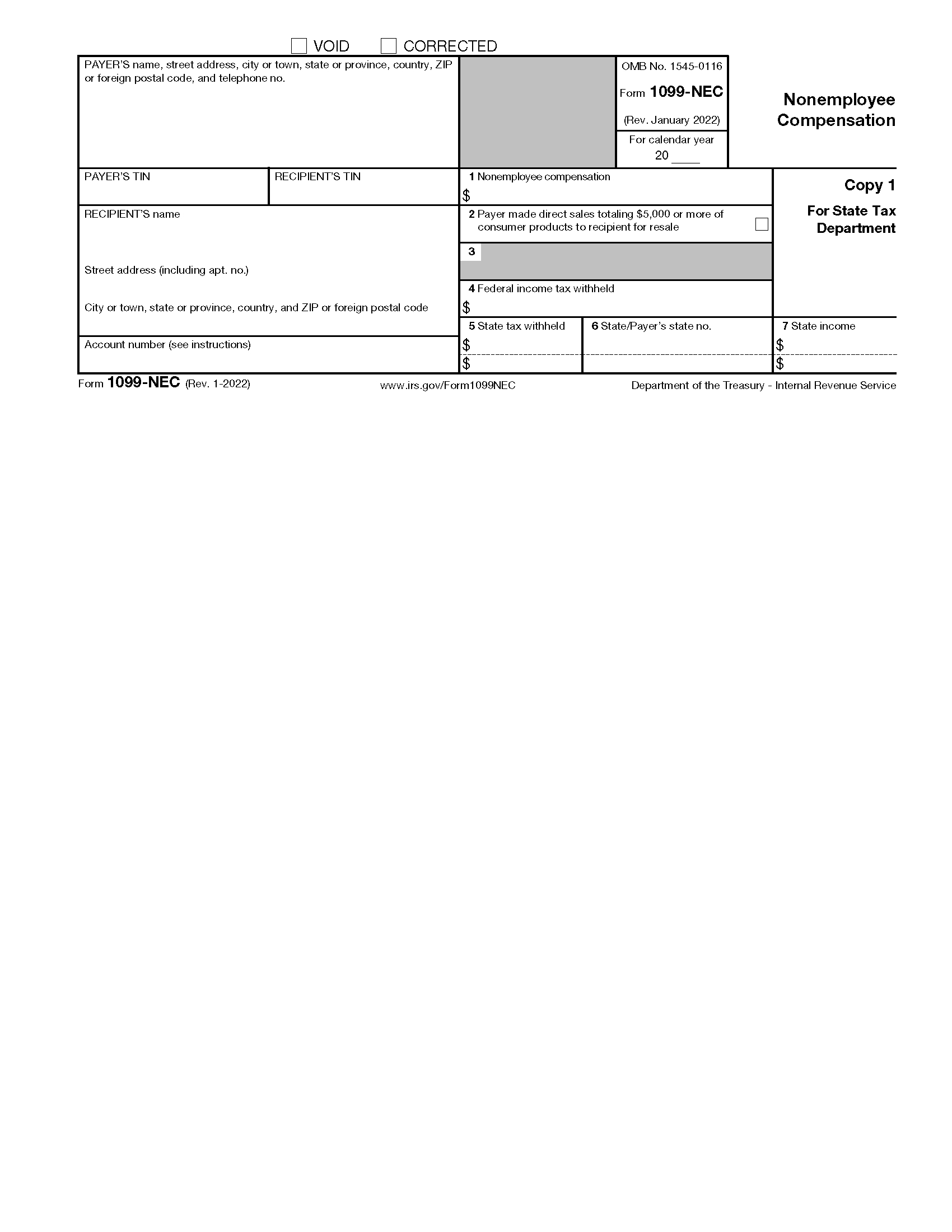 Free Irs 1099 Form - Pdf – Eforms with Free Printable 1099 Form