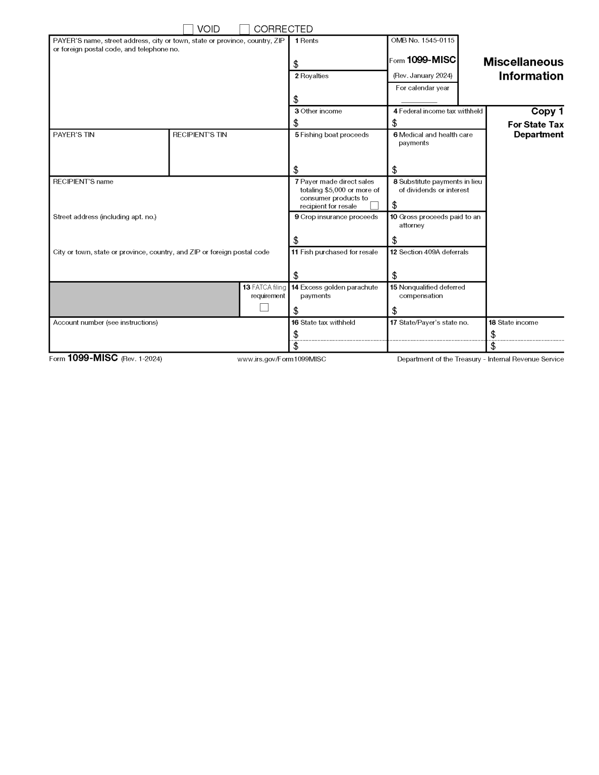 Free Irs 1099 Form - Pdf – Eforms with regard to Free Printable 1099 Form