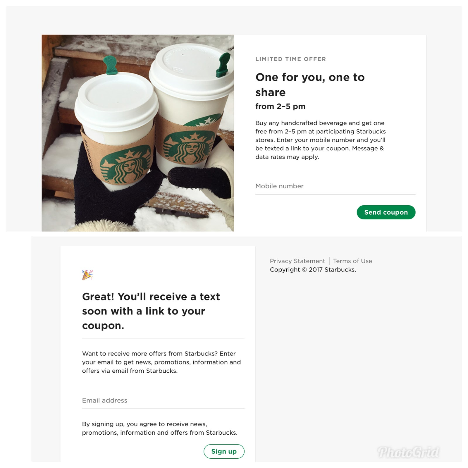 Free Is My Life: Bogo Free Starbucks Drinks With One Time Use within Free Starbucks Coupon Printable
