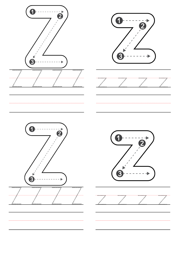 Free Kindergarten Letter Z Worksheets Printable Pdf within Letter Z Worksheets Free Printable