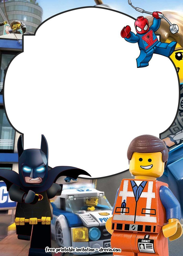 Free Lego Movie Invitations For Birthday with regard to Lego Batman Party Invitations Free Printable