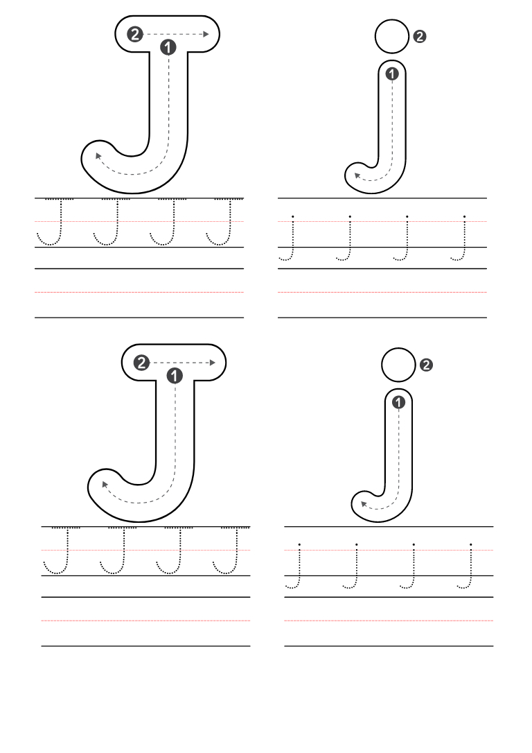 Free Letter J Coloring Pages Printable Pdf in Free Printable Letter J