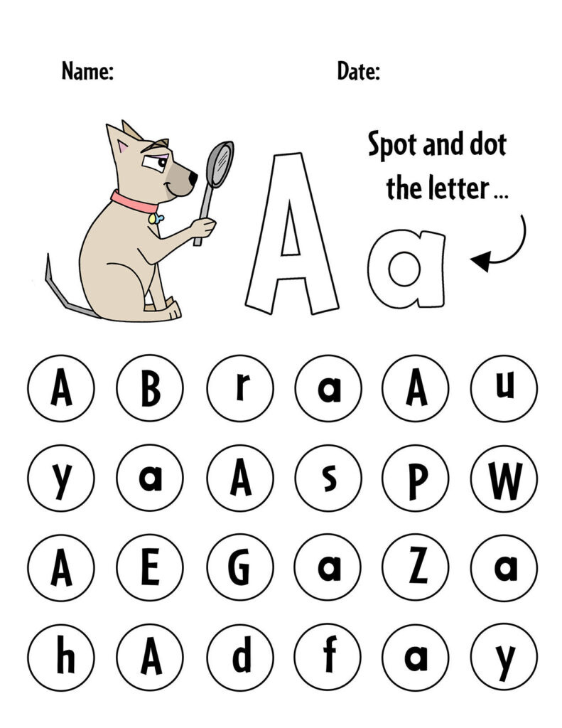 Free Letter Recognition Worksheets For Preschool! ⋆ The Hollydog Blog inside Free Printable Letter Recognition Worksheets