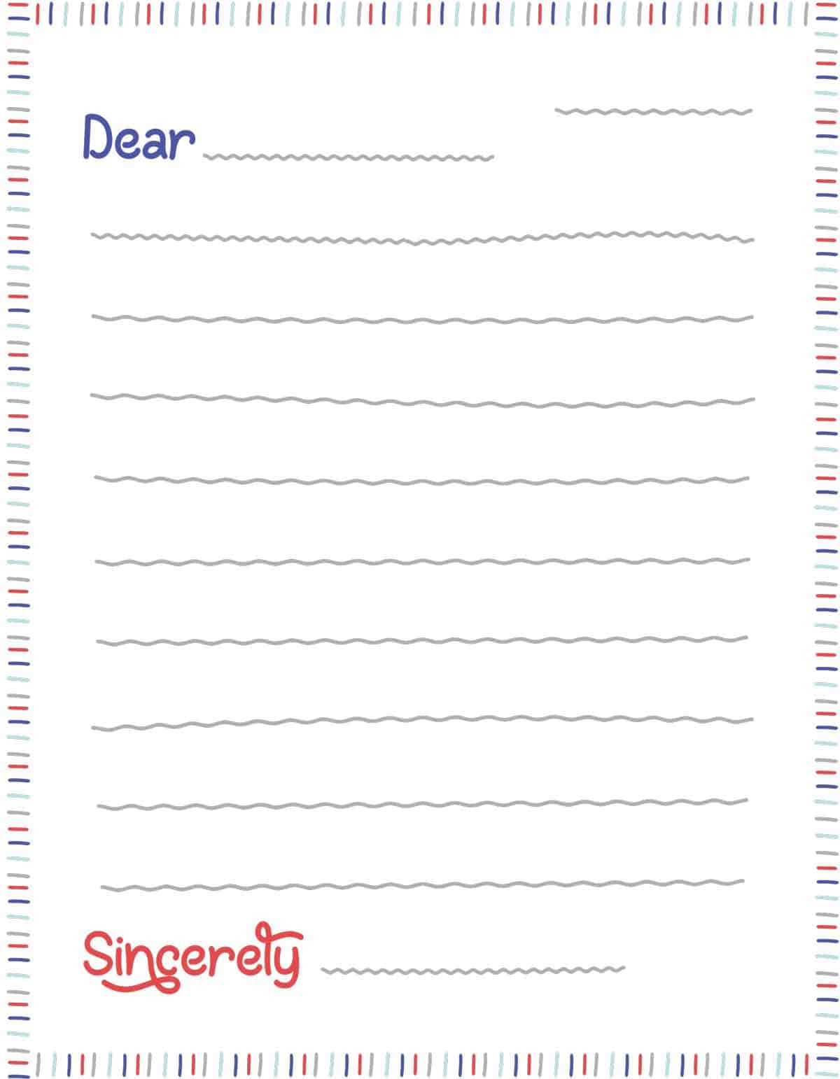 Free Letter Template For Kids: A Fun Activity | Skip To My Lou regarding Free Printable Letter Writing Templates