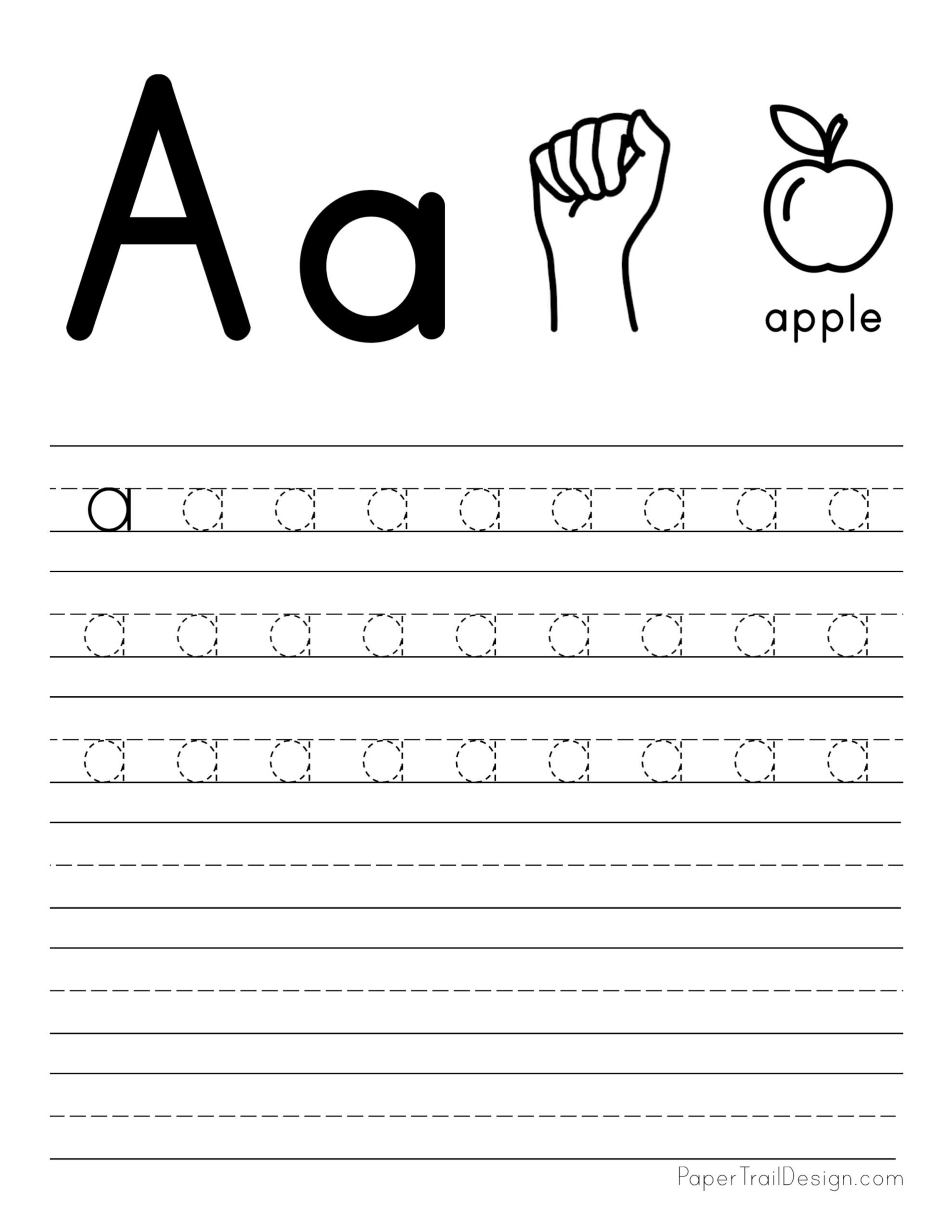 Free Letter Tracing Worksheets - Paper Trail Design - Worksheets in Free Printable Letter Tracing Sheets