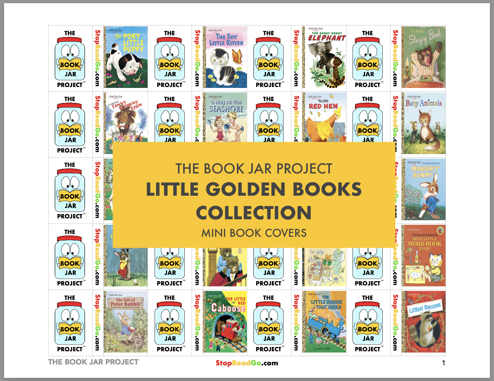 Free Little Golden Books Collection – Mini Book Covers throughout Free Printable Mini Books