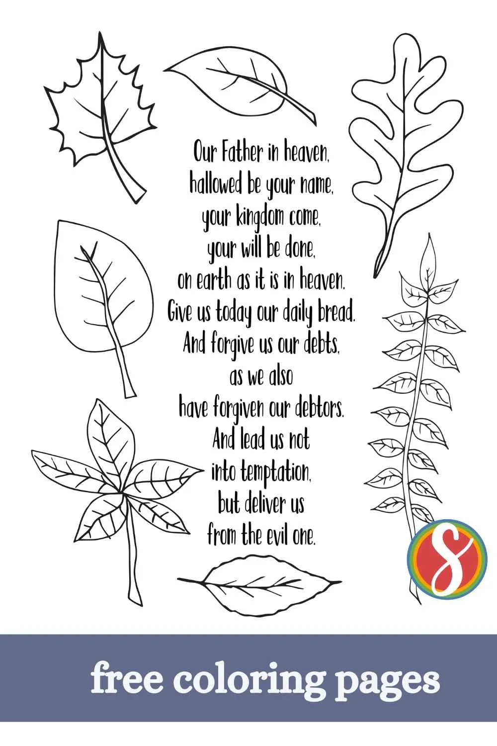 Free Lord'S Prayer Coloring Pages — Stevie Doodles inside Free Printable Lord's Prayer Coloring Pages