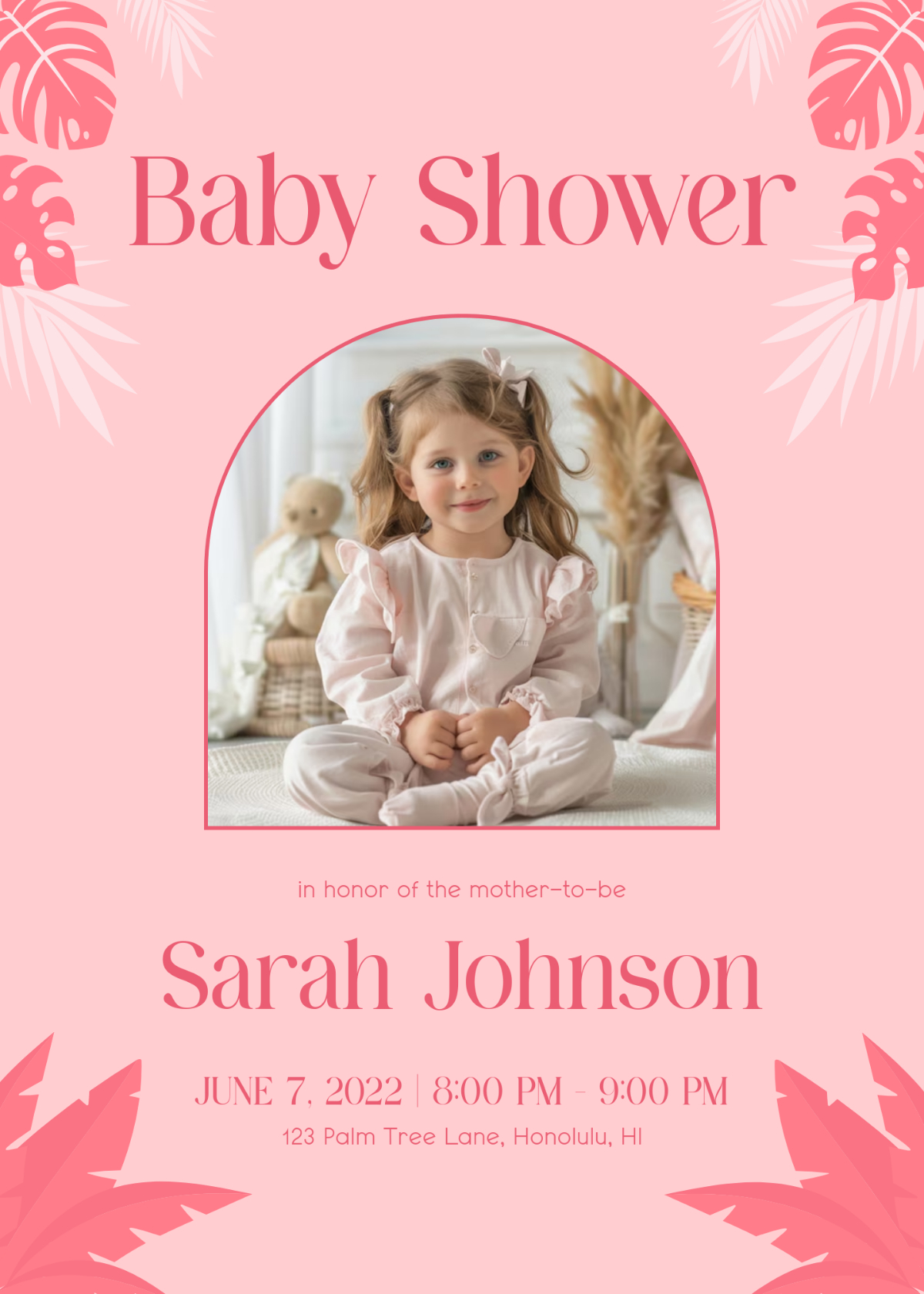 Free Luau Baby Shower Invitation Template To Edit Online with regard to Free Printable Luau Baby Shower Invitations