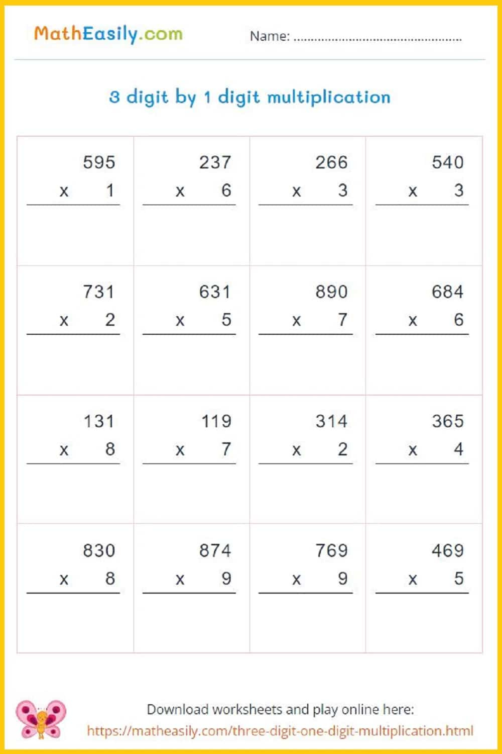 Free Math Worksheets | Auto Generated | With Answers with Free Printable Math Workbooks