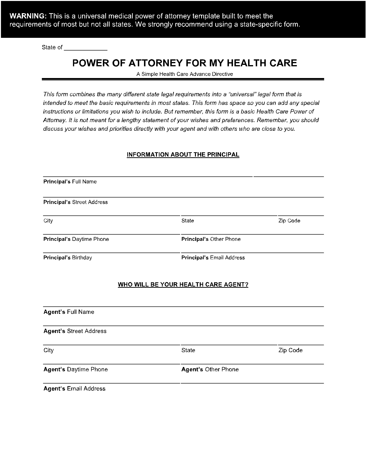 Free Medical Power Of Attorney Forms (Pdf) | Cocosign with Free Printable Medical Power Of Attorney