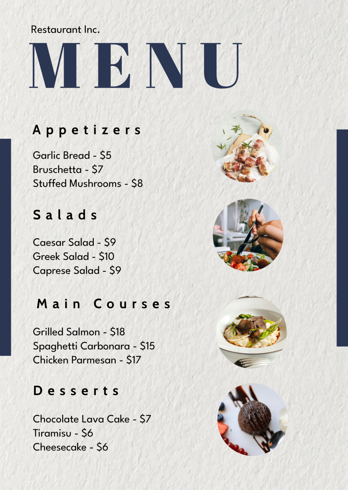 Free Menu Templates, Editable And Printable within Menu Template Free Printable Word
