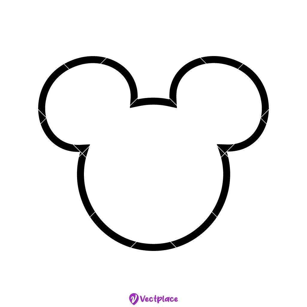 Free Mickey Mouse Head Outline Svg - Vectplace for Free Printable Mickey Mouse Head