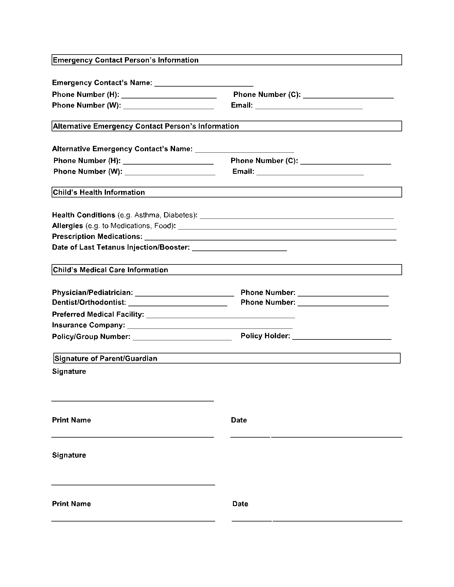 Free Minor (Child) Medical Consent Form Template | Cocosign throughout Free Printable Medical Consent Form