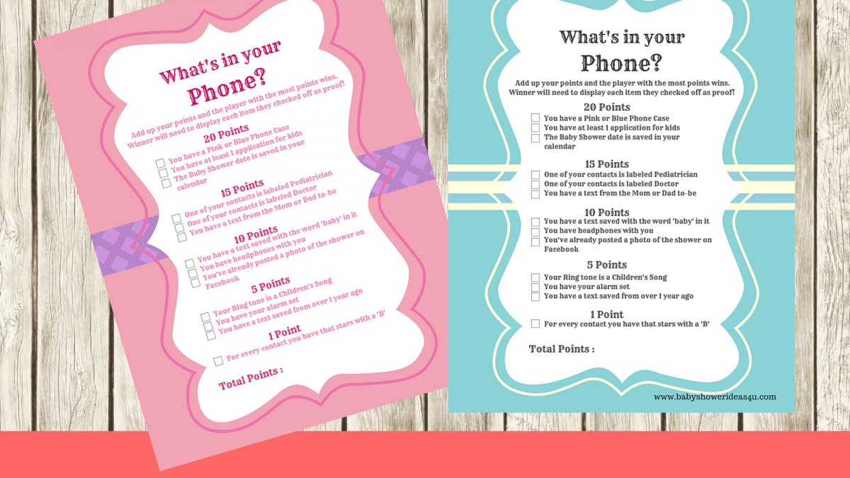 Free Modern What&amp;#039;S In Your Phone Baby Shower Printable – Baby within What&amp;#039;S In Your Phone Baby Shower Game Free Printable