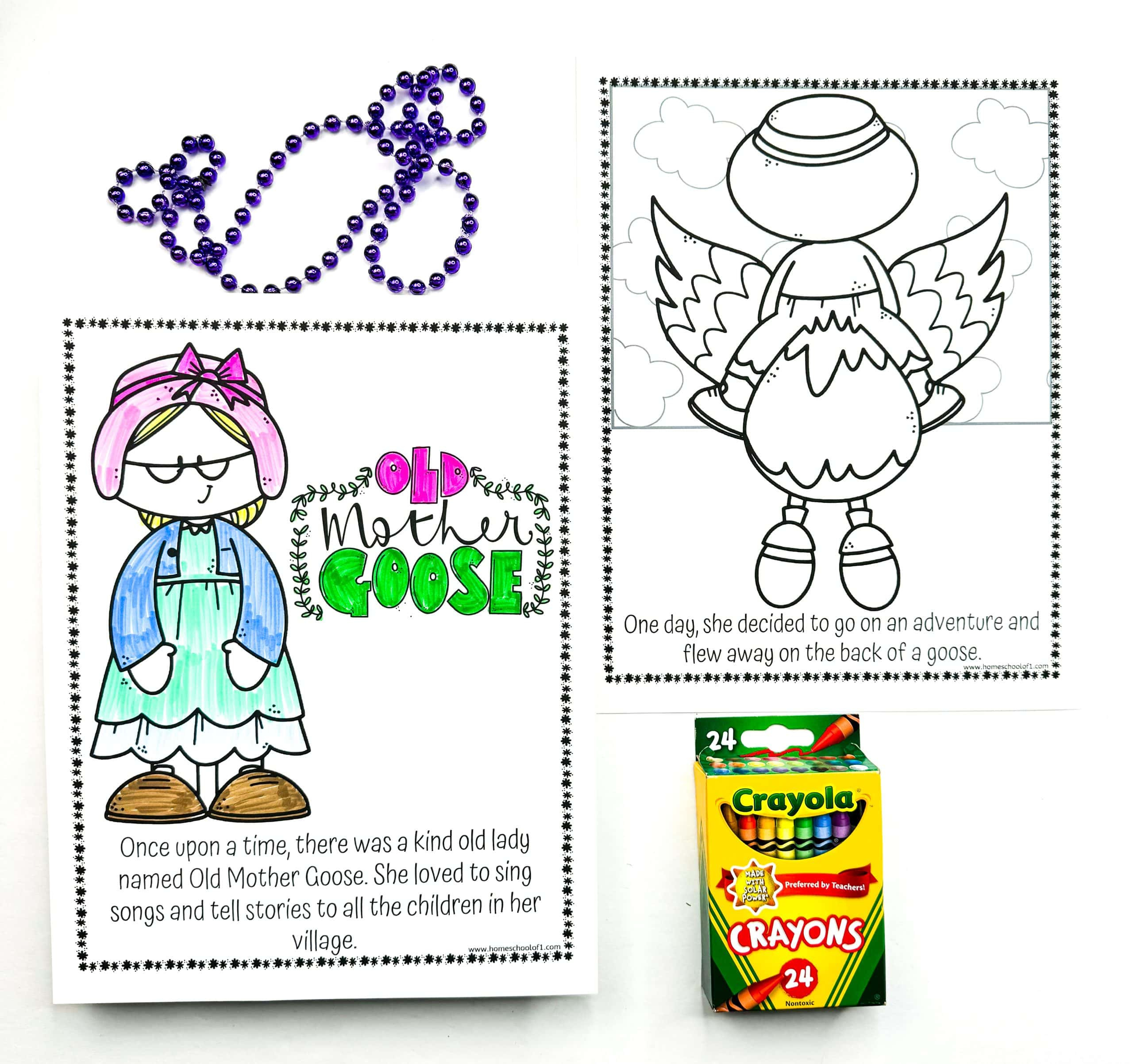 Free Mother Goose Coloring Page | Nursery Rhyme Fun in Mother Goose Coloring Pages Free Printable