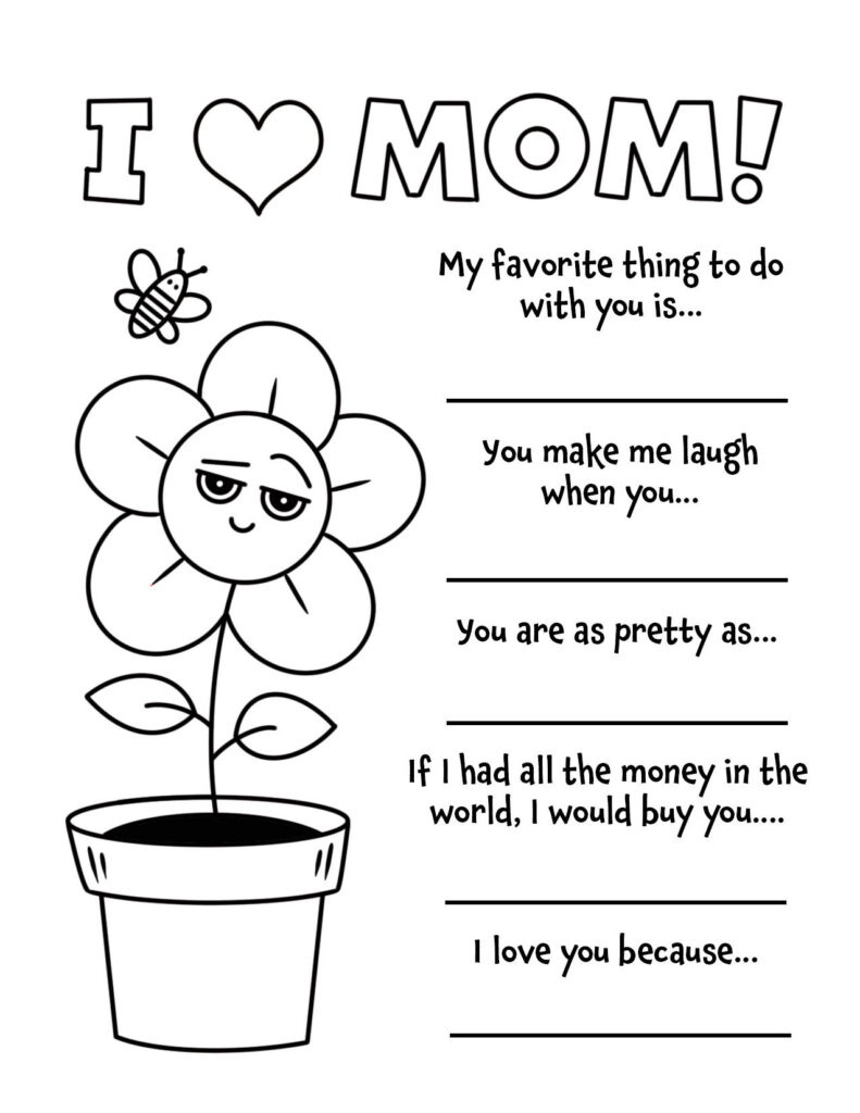 Free Mother&amp;#039;S Day Printables And Mother&amp;#039;S Day Craft For Preschool pertaining to Free Printable Mothers Day Coloring Pages