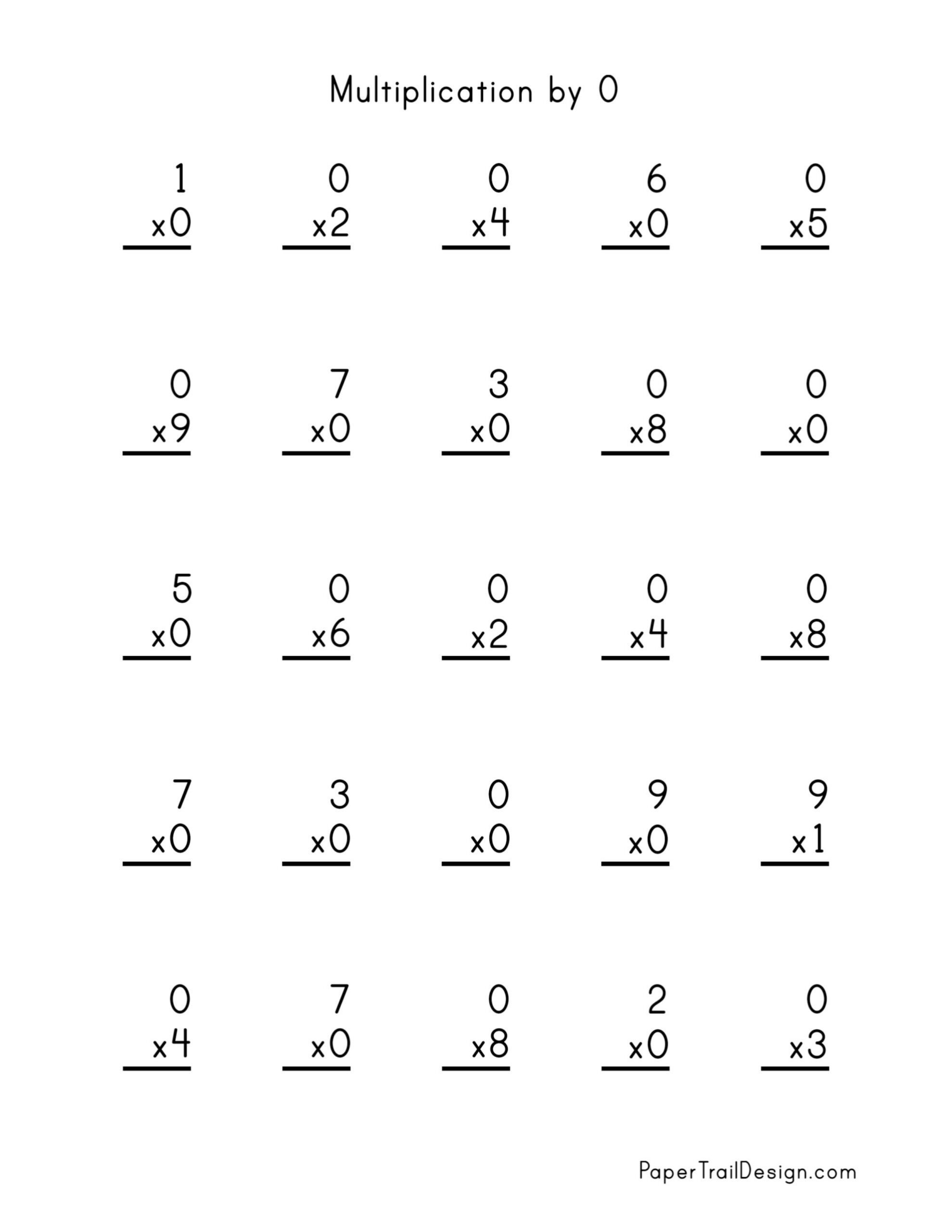 Free Multiplication Worksheets 1-12 - Paper Trail Design in Free Printable Multiplication Timed Tests