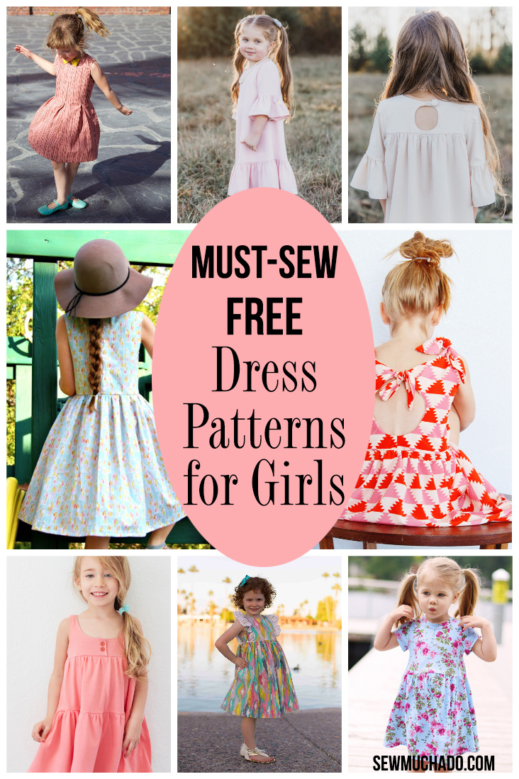 Free Must-Sew Dress Patterns For Girls - Sew Much Ado for Free Printable Toddler Dress Patterns
