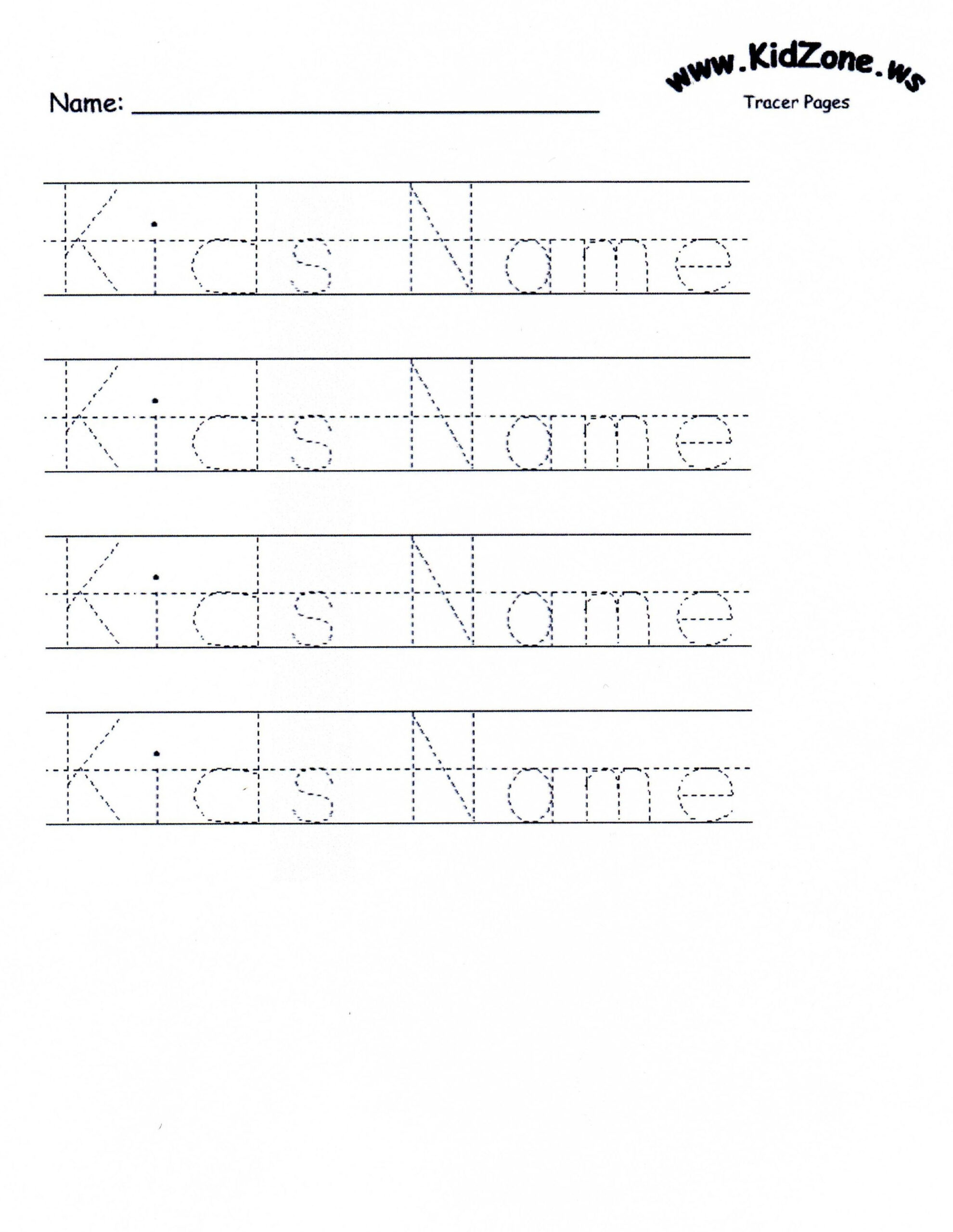Free Name Tracing Sheets For Preschool Children - Worksheets Library in Free Printable Name Worksheets For Kindergarten