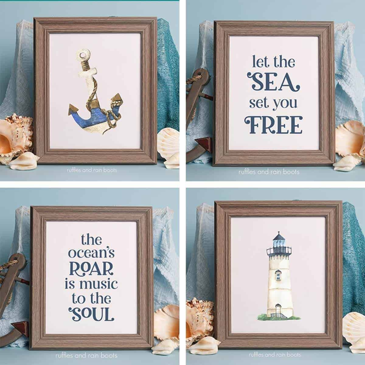 Free Nautical Printables For Decor, Cards, And Tags Ruffles And in Free Printable Decor