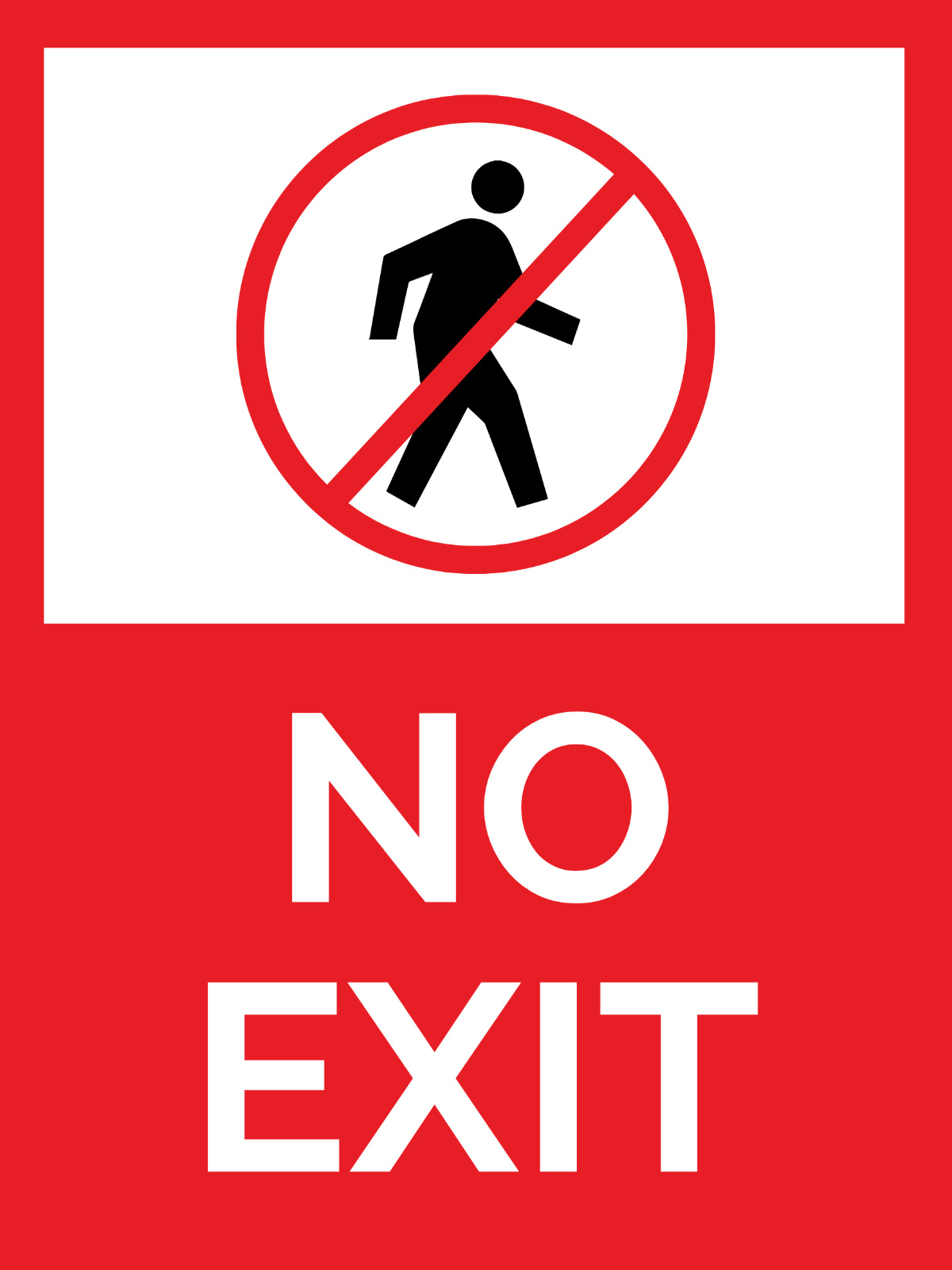 Free No Exit Sign Template To Edit Online with regard to Free Printable No Exit Signs