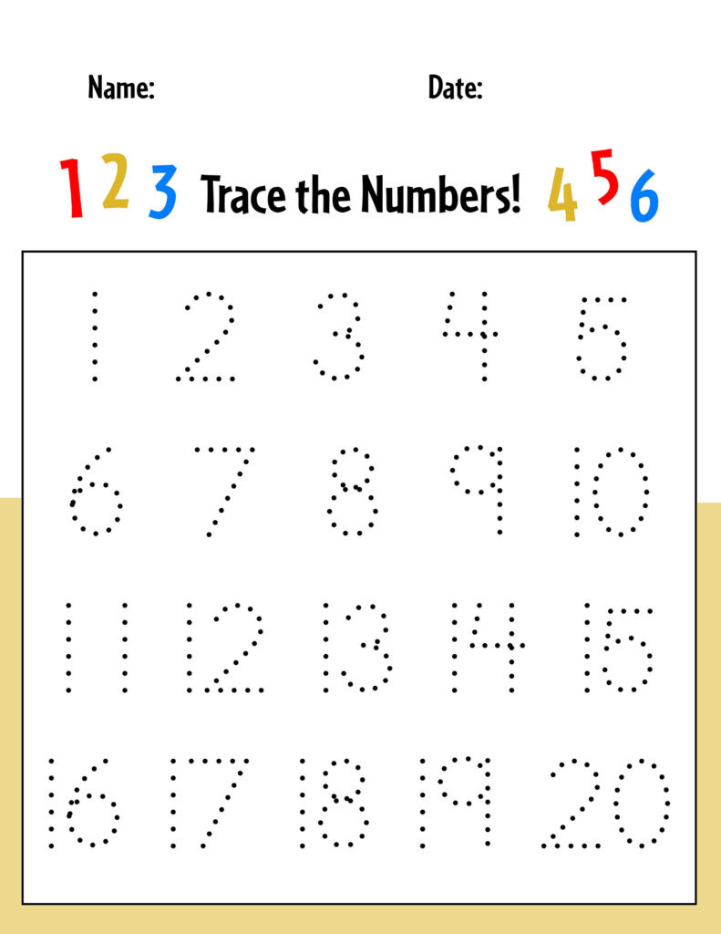 Free Numbers 1-20 Tracing Worksheets! ⋆ The Hollydog Blog intended for Free Printable Tracing Numbers 1 20 Worksheets