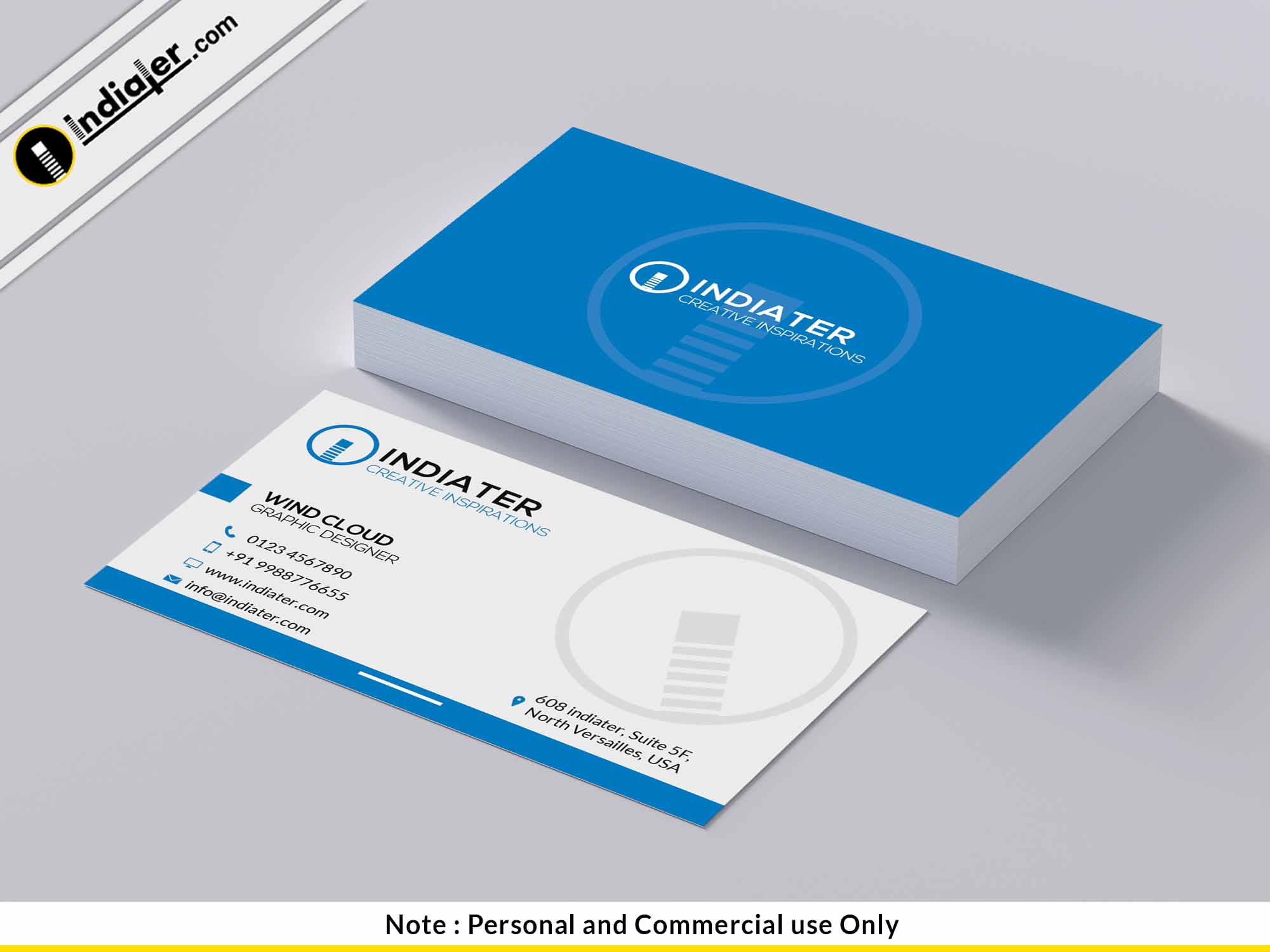 Free Online Business Card Psd Template - Indiater for Online Business Card Maker Free Printable