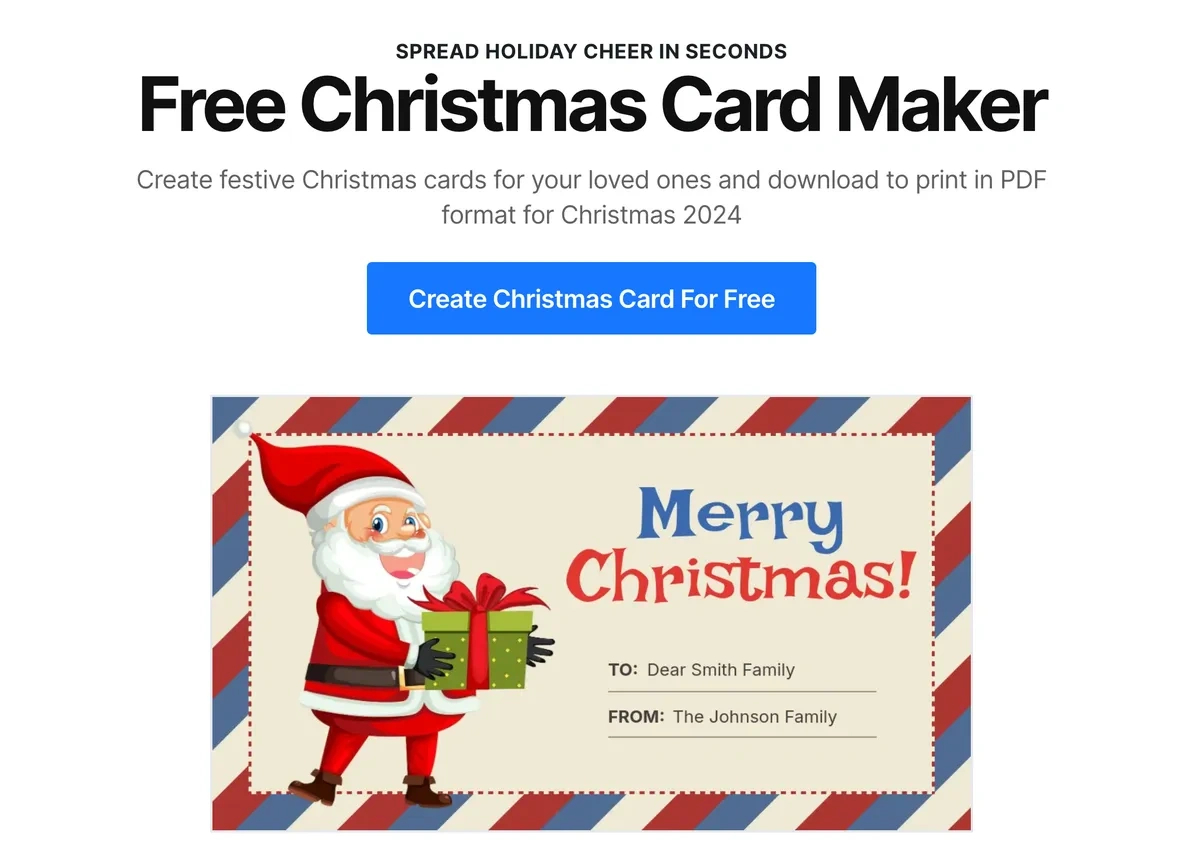 Free Online Christmas Card Maker (Christmas 2024) pertaining to Create Your Own Free Printable Christmas Cards
