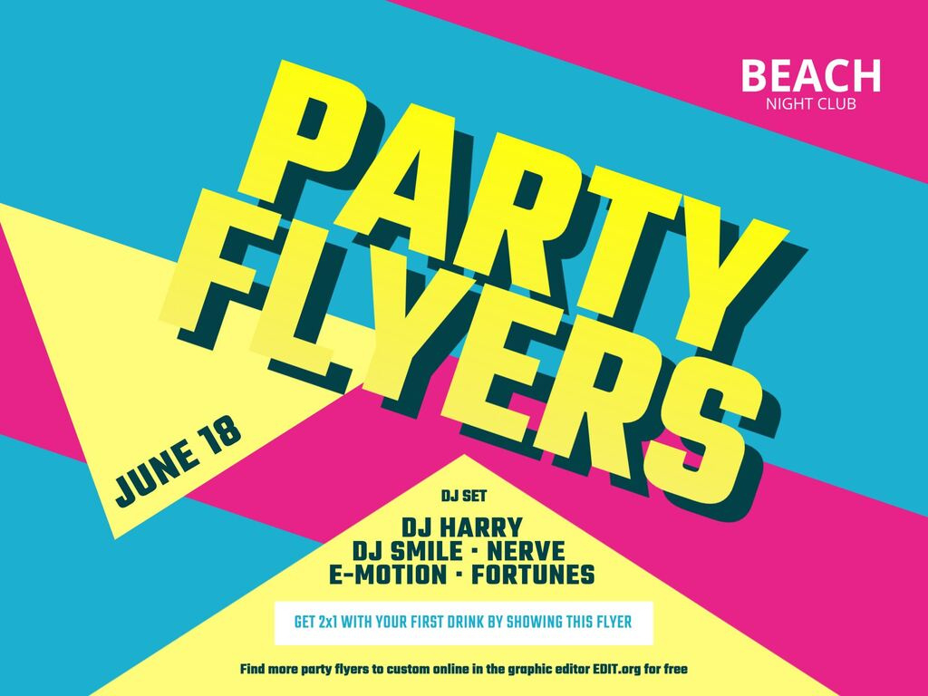 Free Party Flyer Templates throughout Free Printable Flyers For Parties