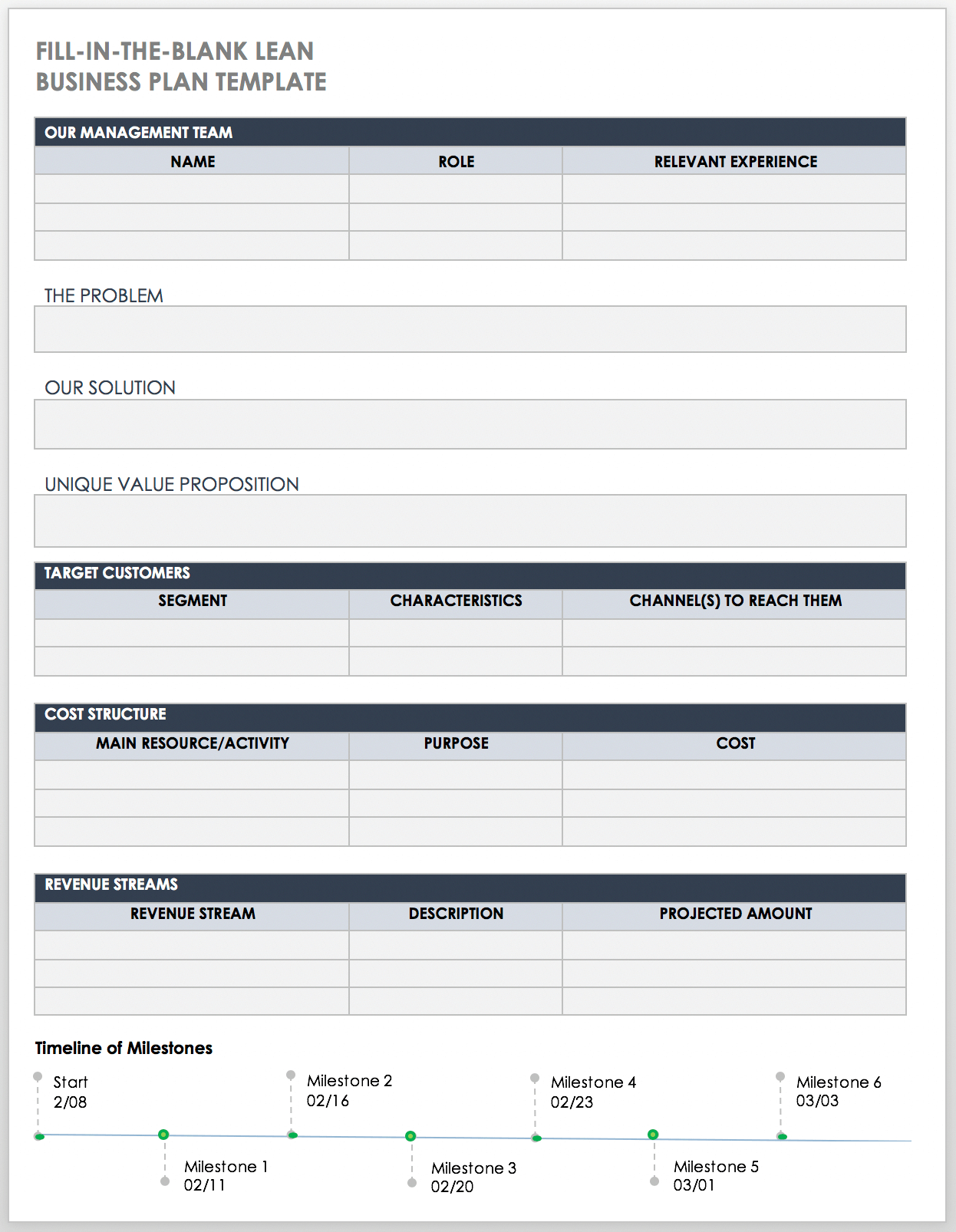 Free Pdf Business Plan Templates | Smartsheet regarding Free Printable Business Templates