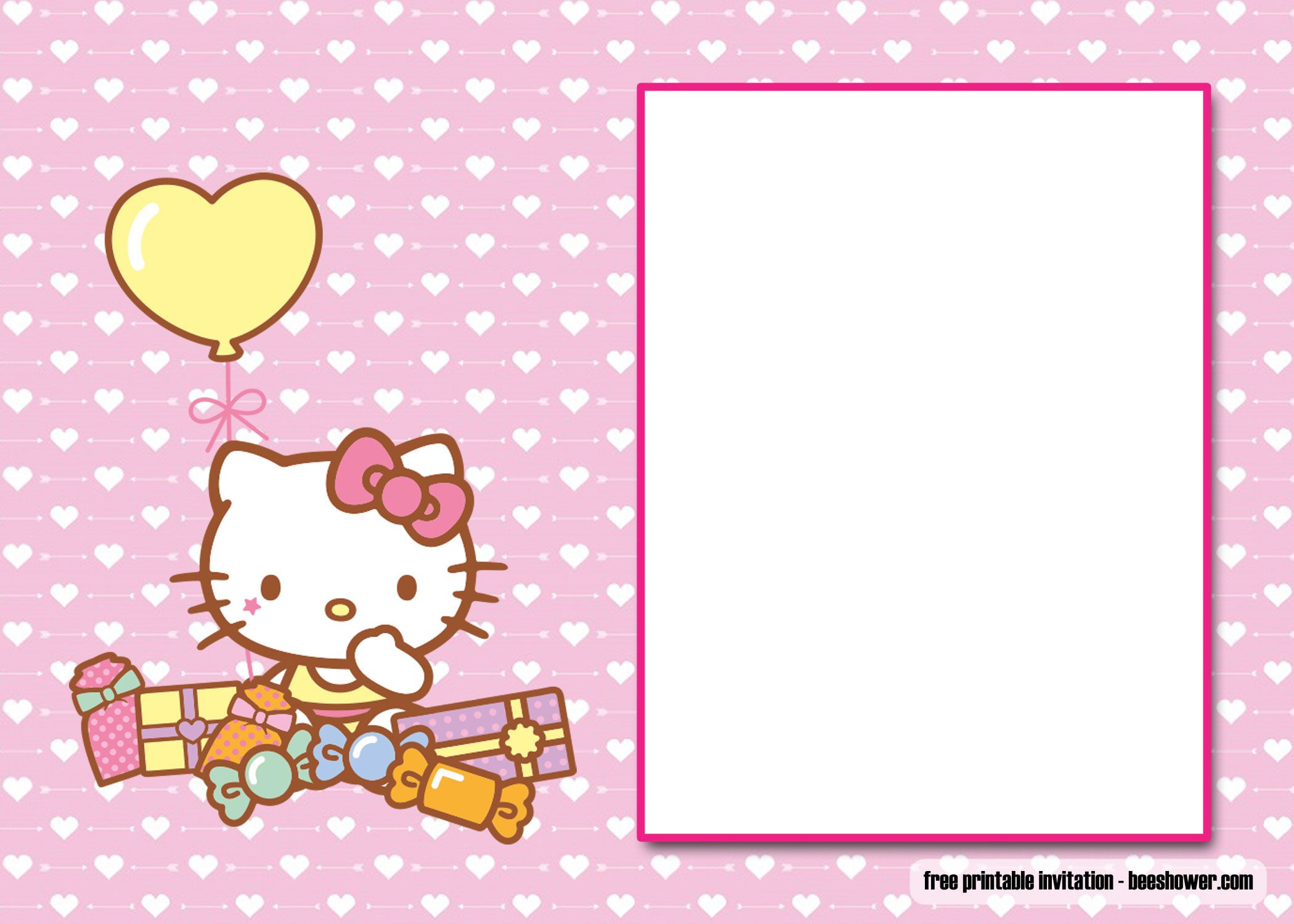 Free Perfect Hello Kitty Baby Shower Invitations with regard to Free Printable Hello Kitty Baby Shower Invitations