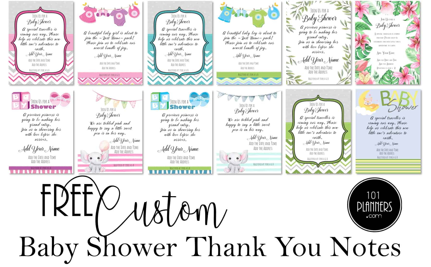 Free Personalized Baby Shower Thank You Note Generator pertaining to Free Printable Baby Shower Thank You Cards