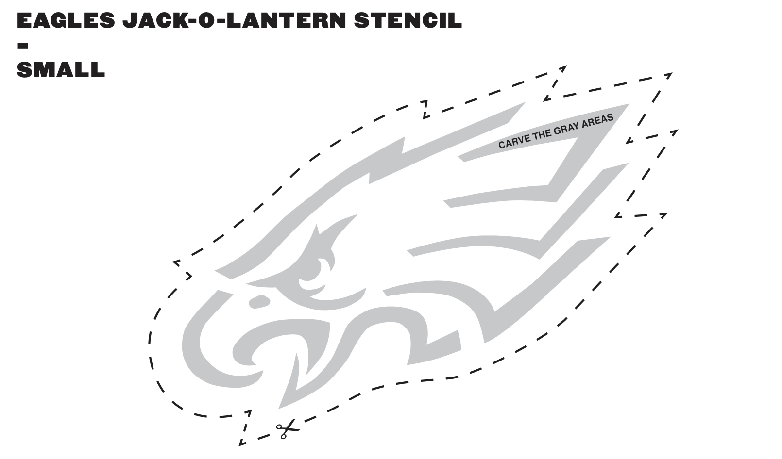 Free Philadelphia Eagles Pumpkin Carving Template And Stencil for Printable Nfl Pumpkin Carving Patterns Free