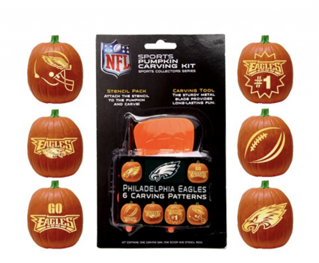 Free Philadelphia Eagles Pumpkin Carving Template And Stencil pertaining to Printable Nfl Pumpkin Carving Patterns Free