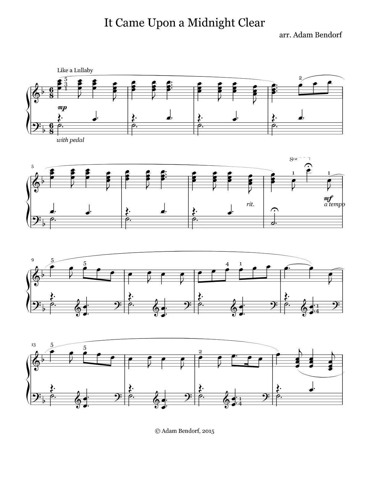 Free Piano Christmas Sheet Music pertaining to Christmas Music For Piano Free Printable