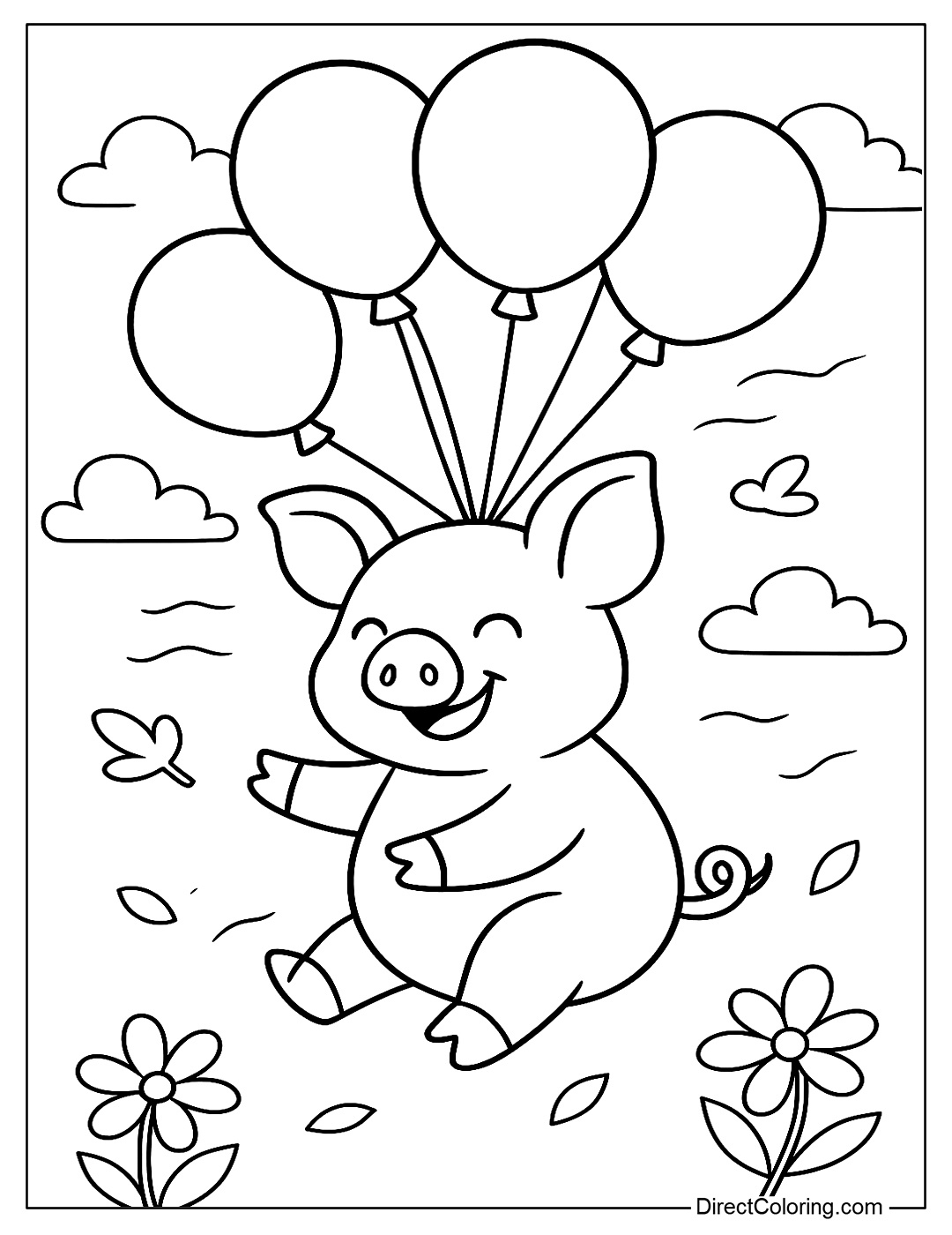 Free Pig Coloring Pages - Cute Printable Fun For Kids inside Pig Coloring Sheets Free Printable