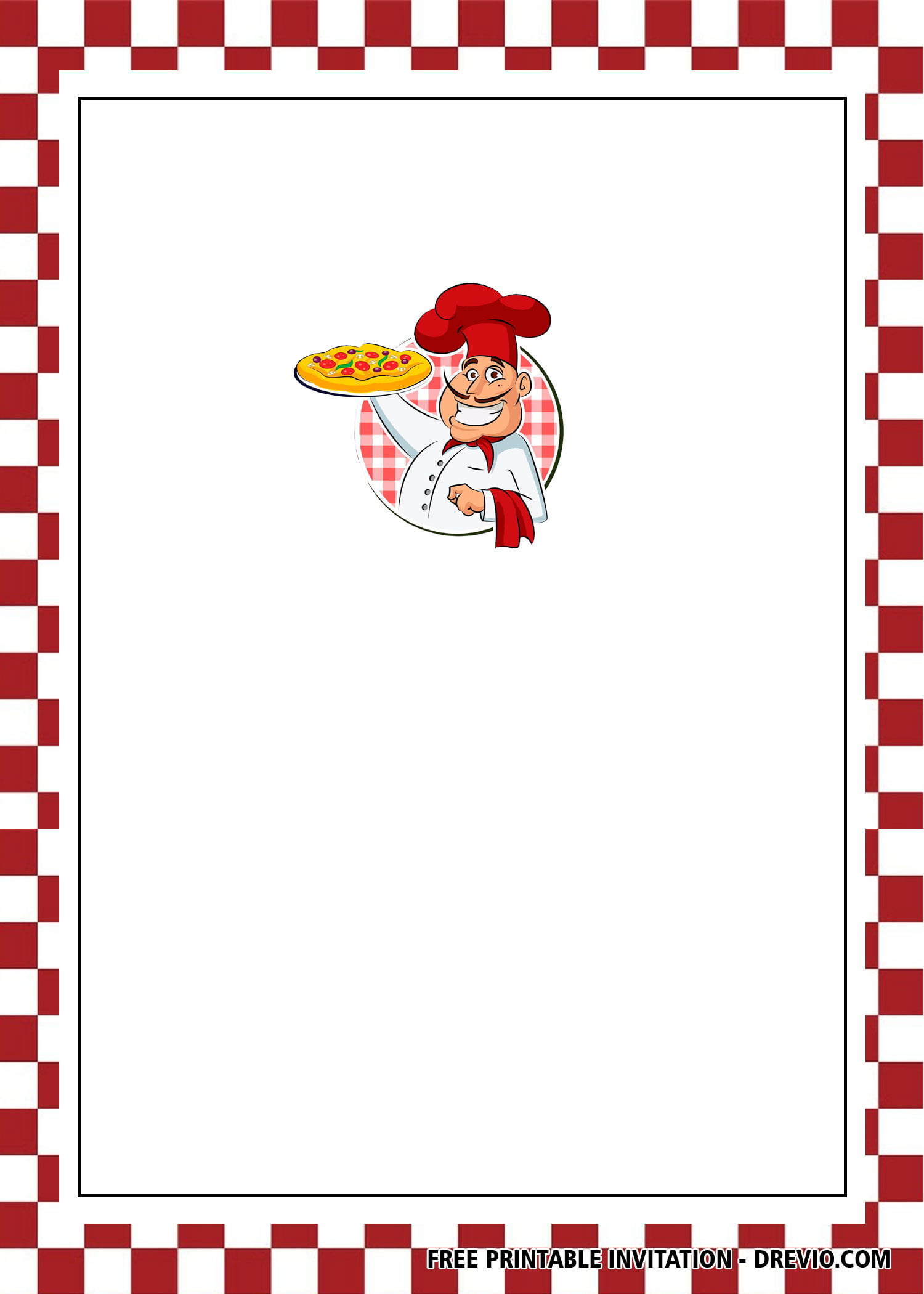 Free Pizza Invitation Templates - Downloadable - Download Hundreds with regard to Free Printable Italian Dinner Invitations