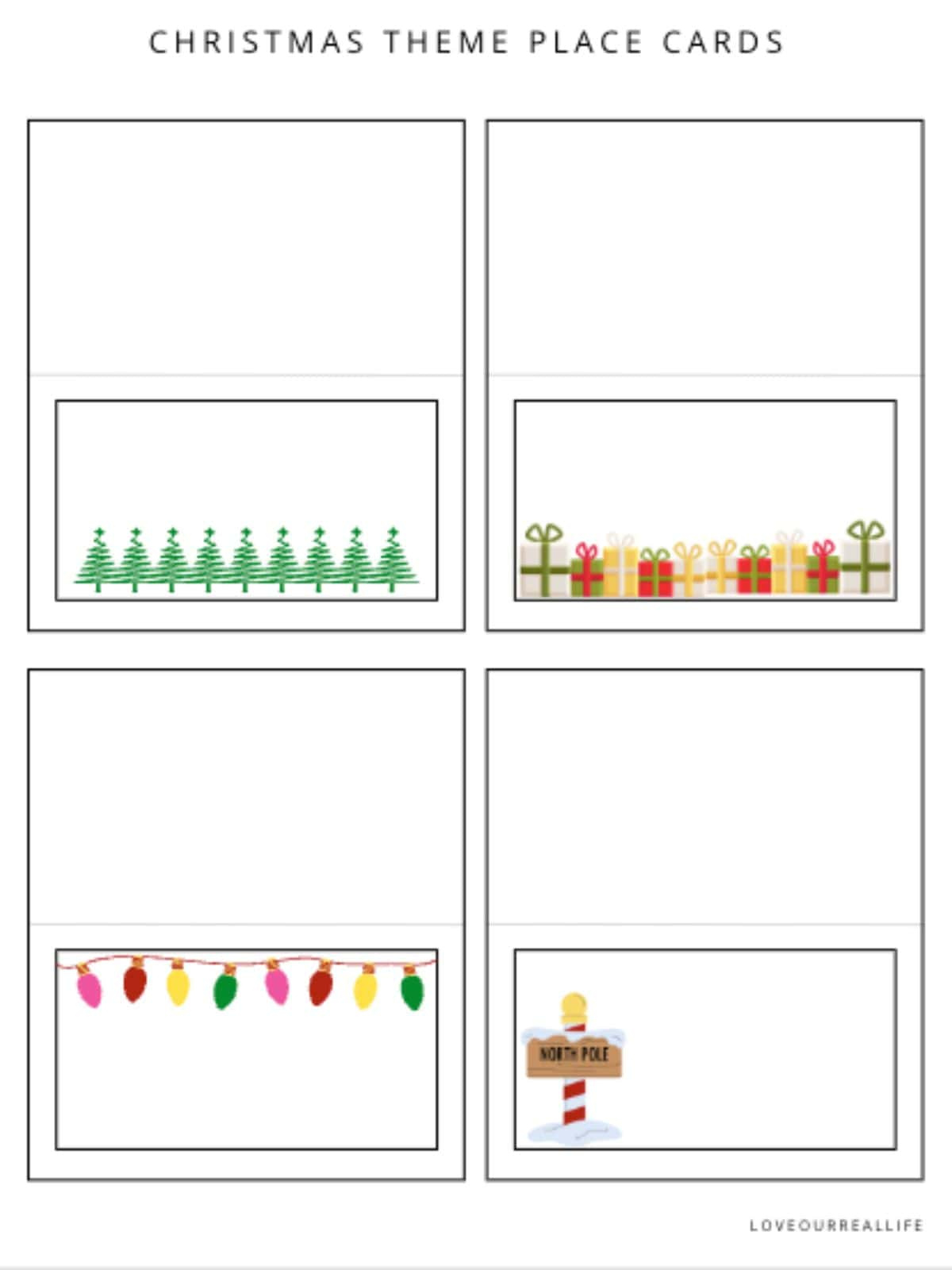 Free Place Card Printable Templates - For Any Occasion ⋆ Love Our pertaining to Free Printable Place Card Templates Christmas