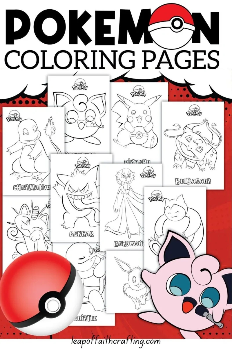 Free Pokemon Coloring Pages (10 Printable Sheets) - Leap Of Faith throughout Free Printable Pokemon Pictures